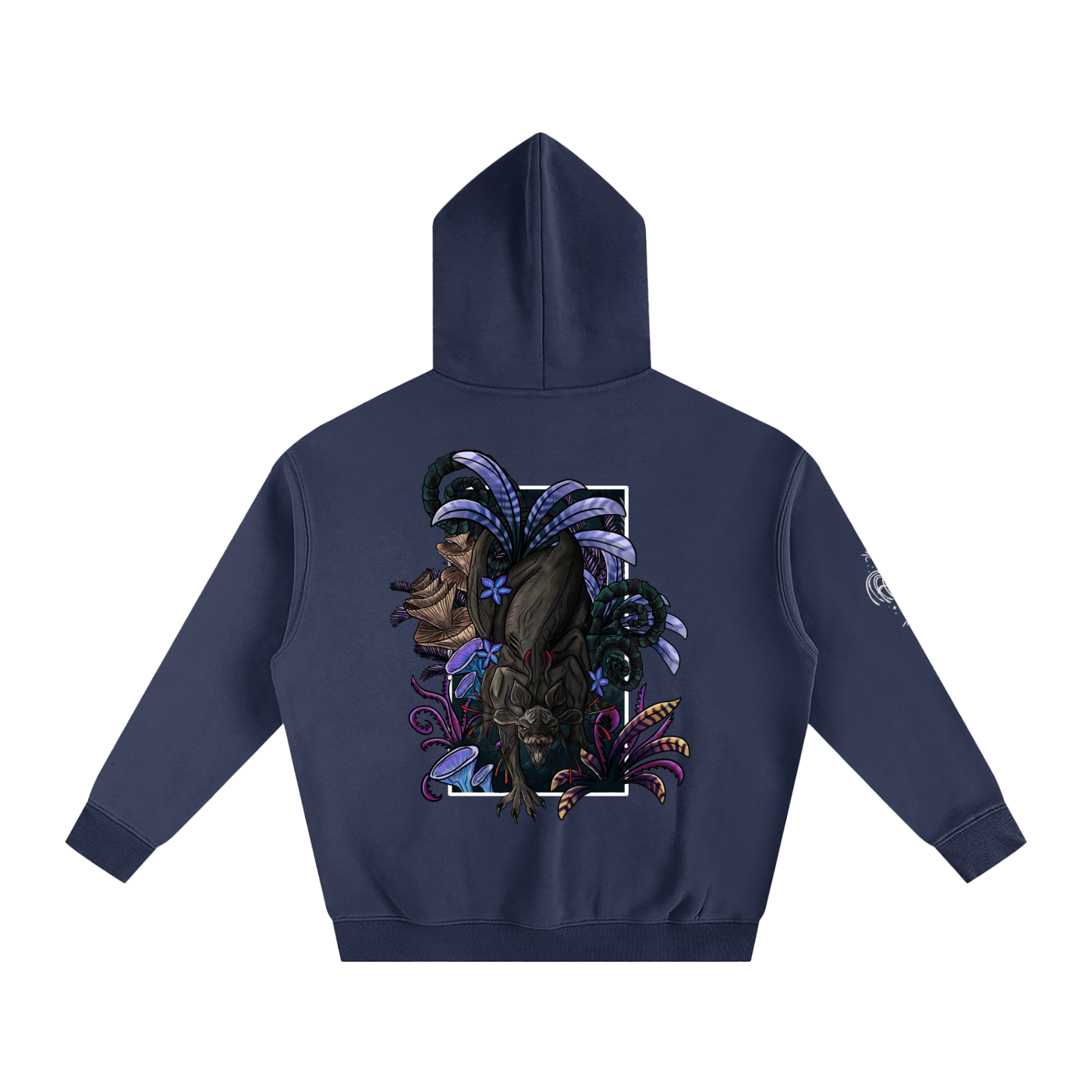 Echo Of The First Beast  - Darker Colours ) Oversized Fleece Hoodie