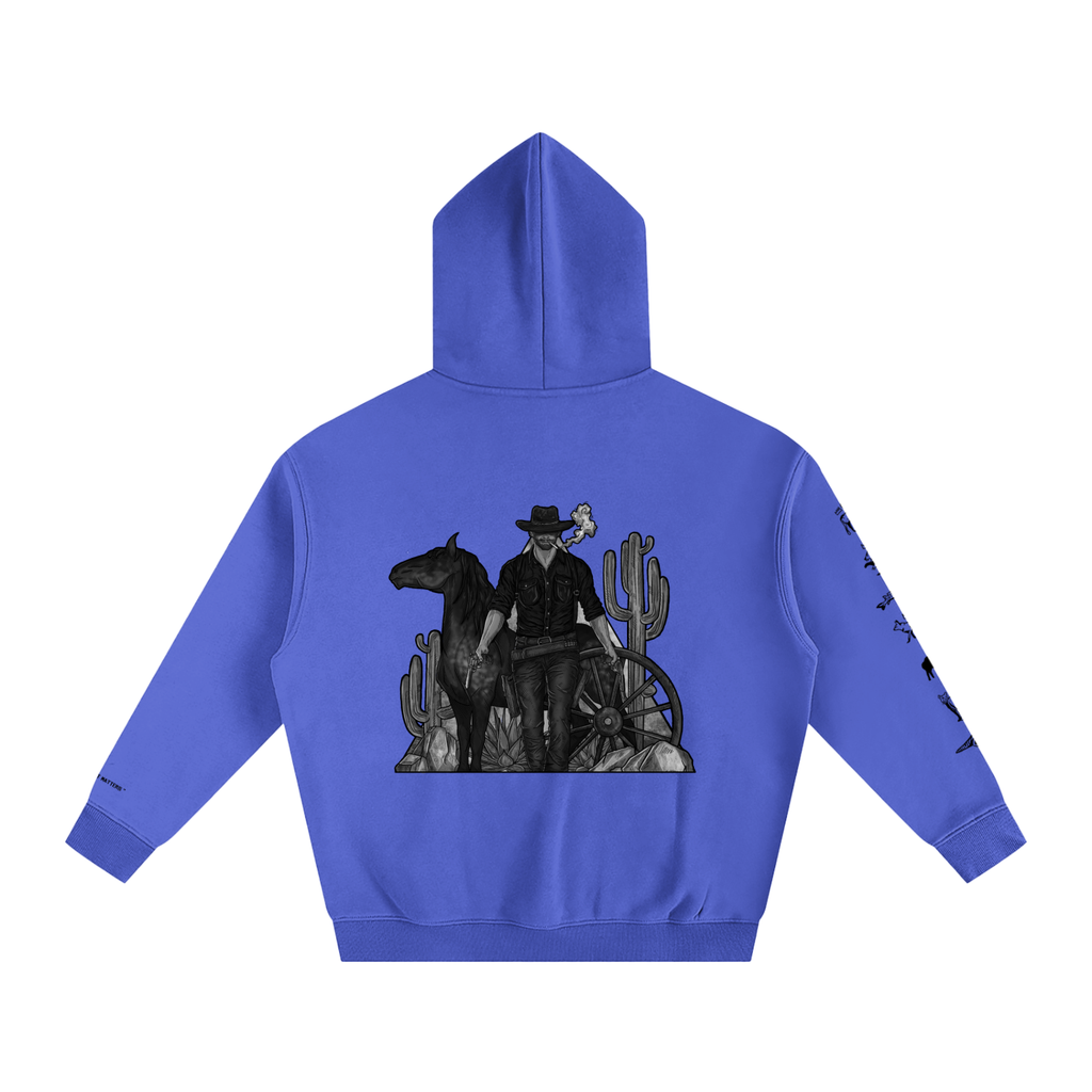 Forever Outlawed - B&W ( Lighter ) Oversize Fleeced Hoodie