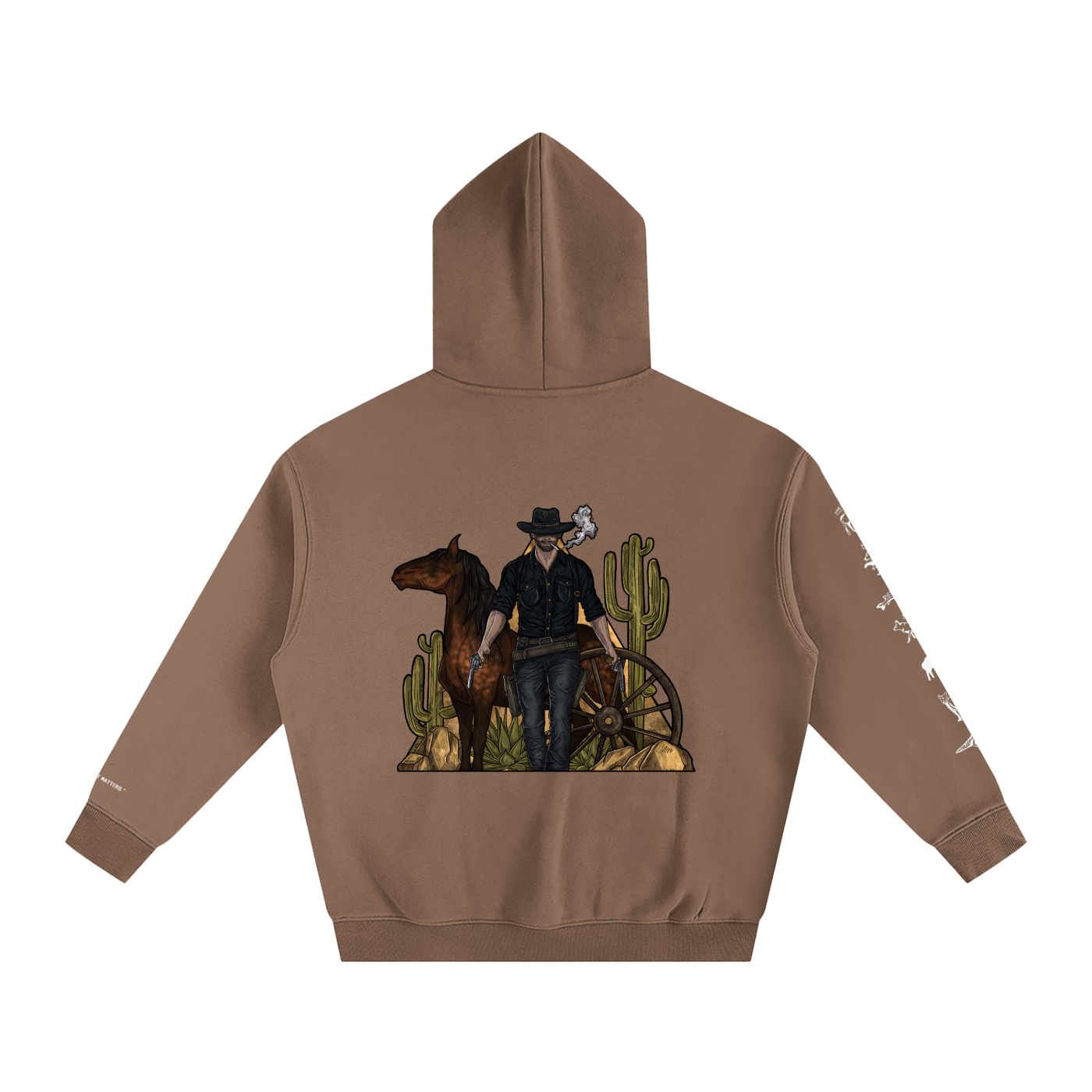 Forever Outlawed - coloured ( Darker ) Oversize Fleeced Hoodie