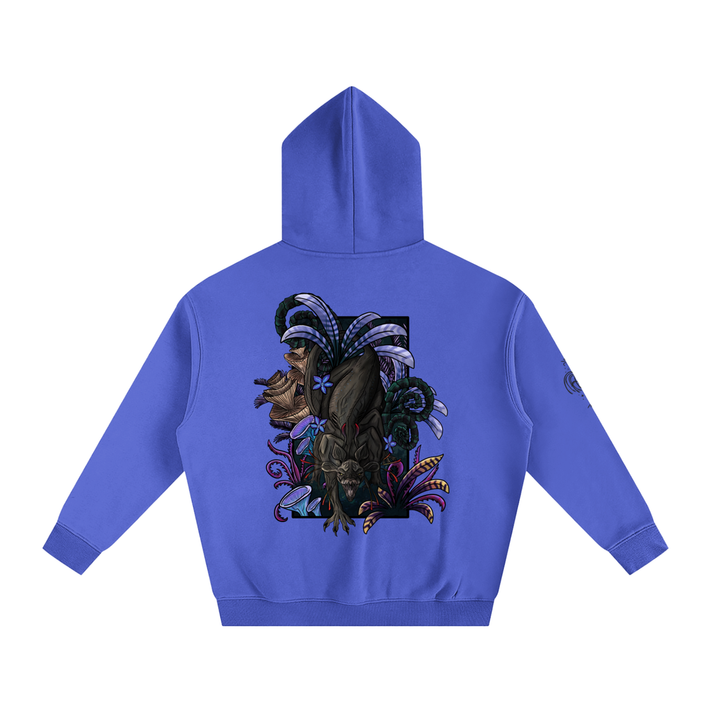 Echo Of The First Beast  - Lighter Colours ) Oversized Fleece Hoodie