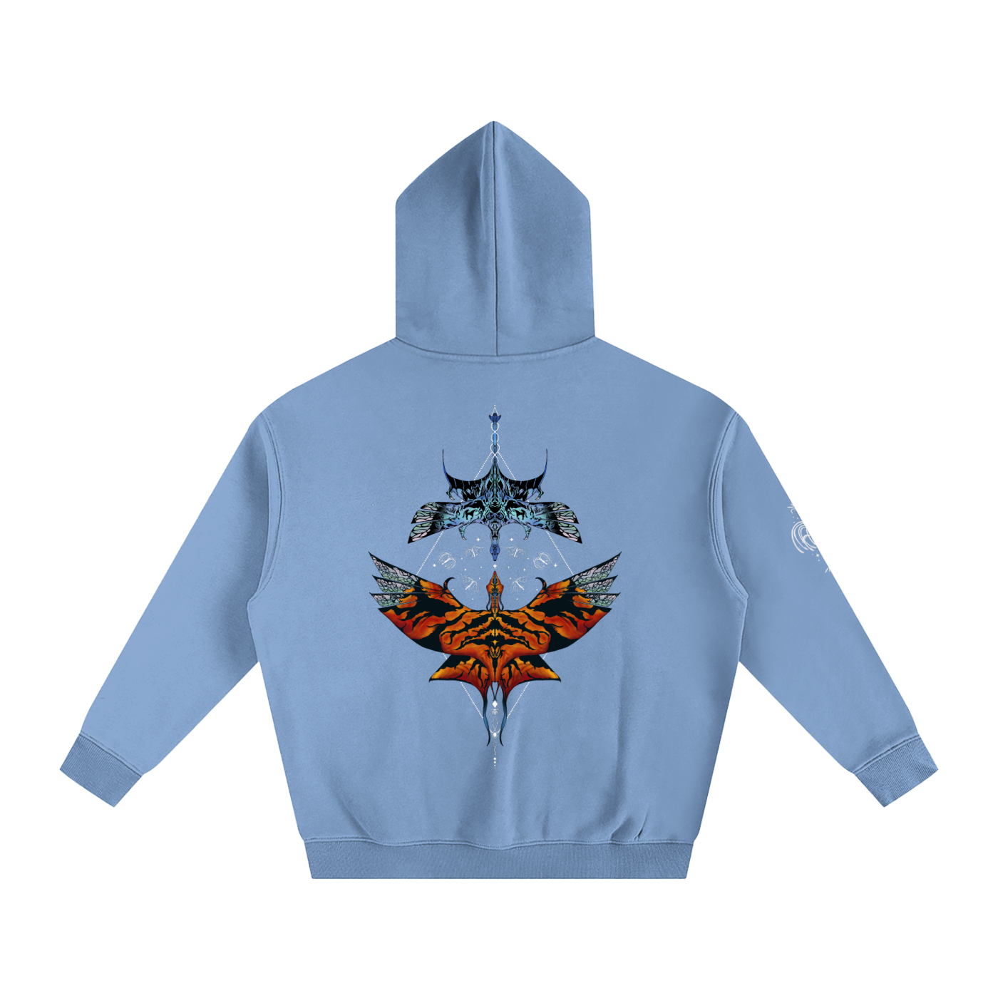 Aerial Convergence - darker colours ) Oversized Fleece Hoodie