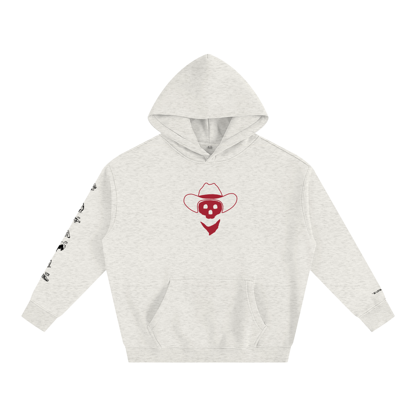 Forever Outlawed - B&W ( Lighter ) Oversize Fleeced Hoodie