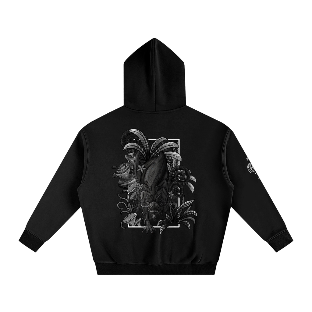 Echo Of The First Beast (BLACK&WHITE) - Darker Colours ) Oversized Fleece Hoodie