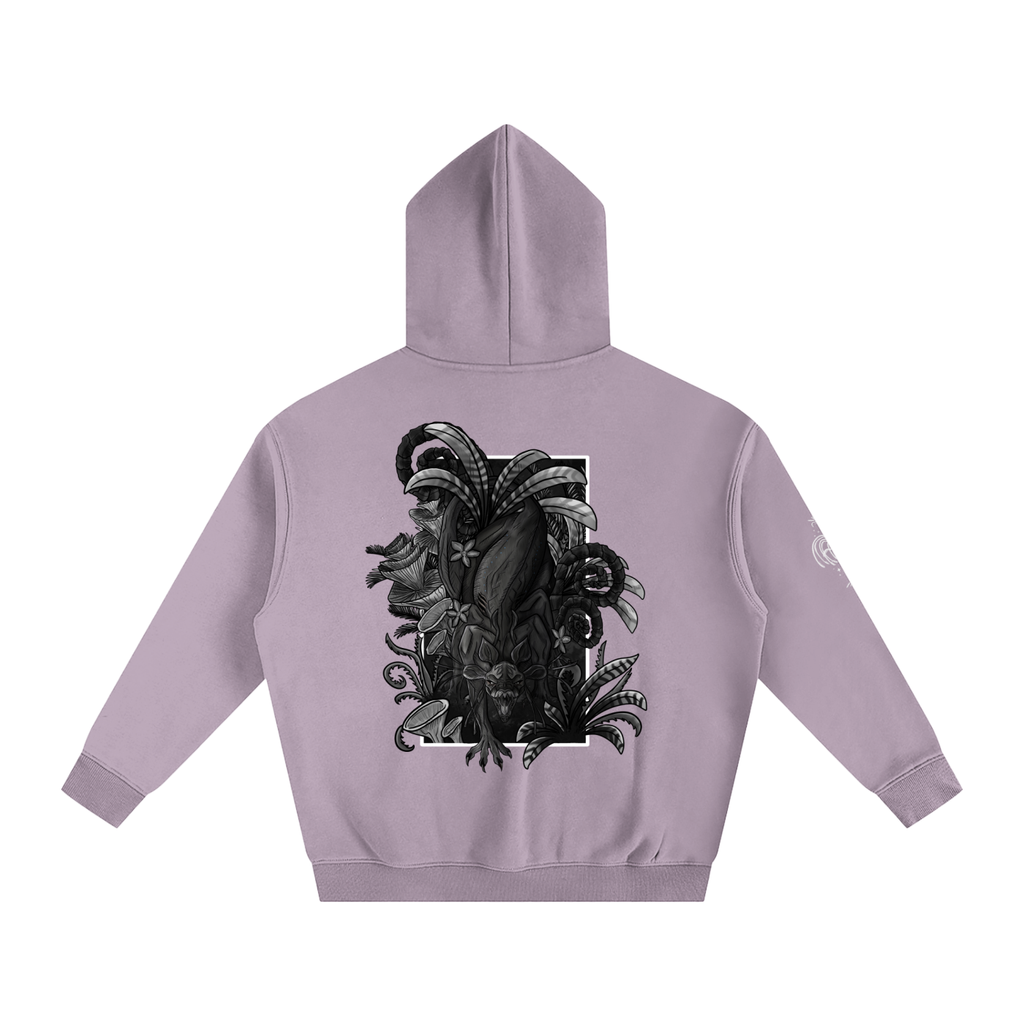 Echo Of The First Beast (BLACK&WHITE) - Darker Colours ) Oversized Fleece Hoodie