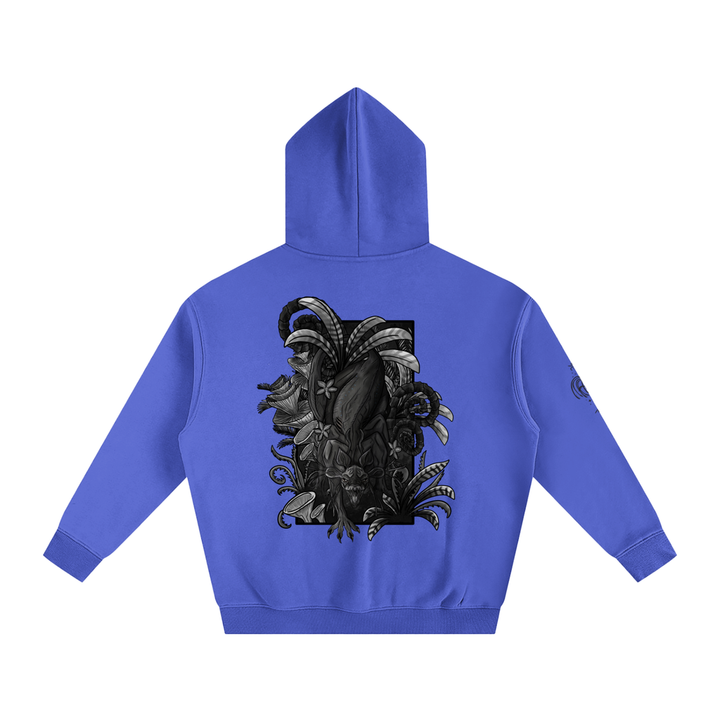 Echo Of The First Beast (BLACK&WHITE) - Lighter Colours ) Oversized Fleece Hoodie