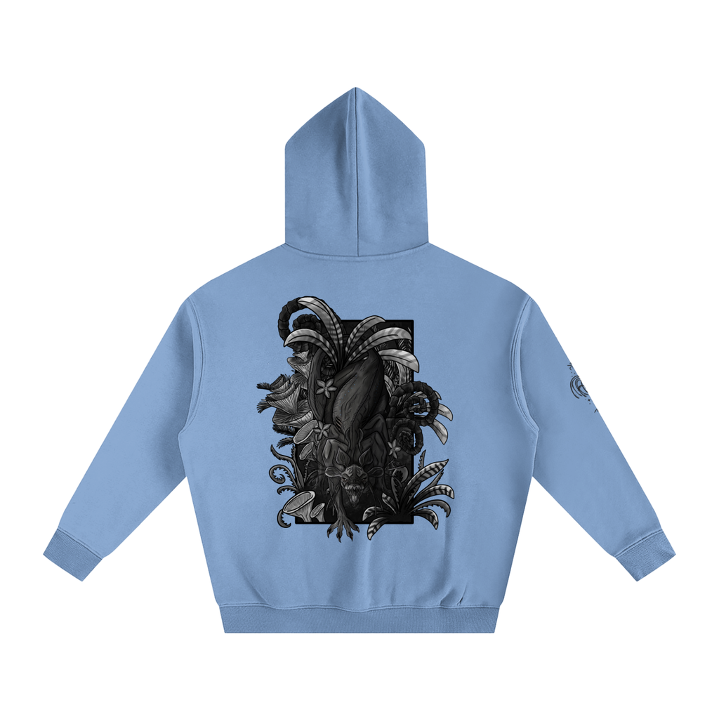 Echo Of The First Beast (BLACK&WHITE) - Lighter Colours ) Oversized Fleece Hoodie