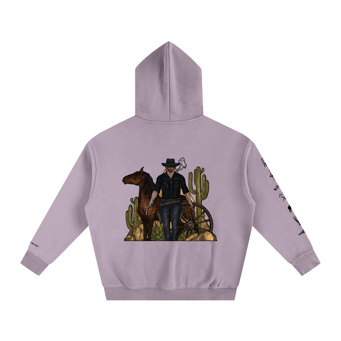 Forever Outlawed - coloured ( lighter ) Oversize Fleeced Hoodie