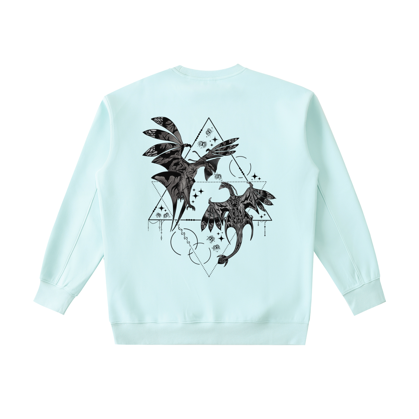 Wings of the first bond - ( darker design B&W ) Essential Heavyweight Crewneck Sweatshirt