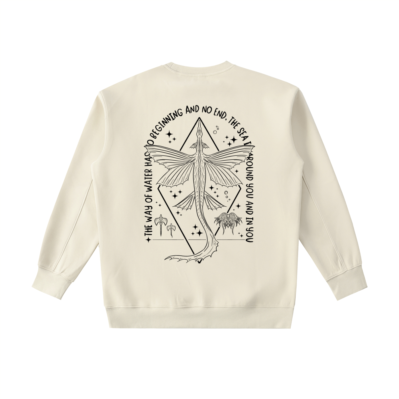 Ocean wings - ( darker Design )  Essential Heavyweight Crewneck Sweatshirt