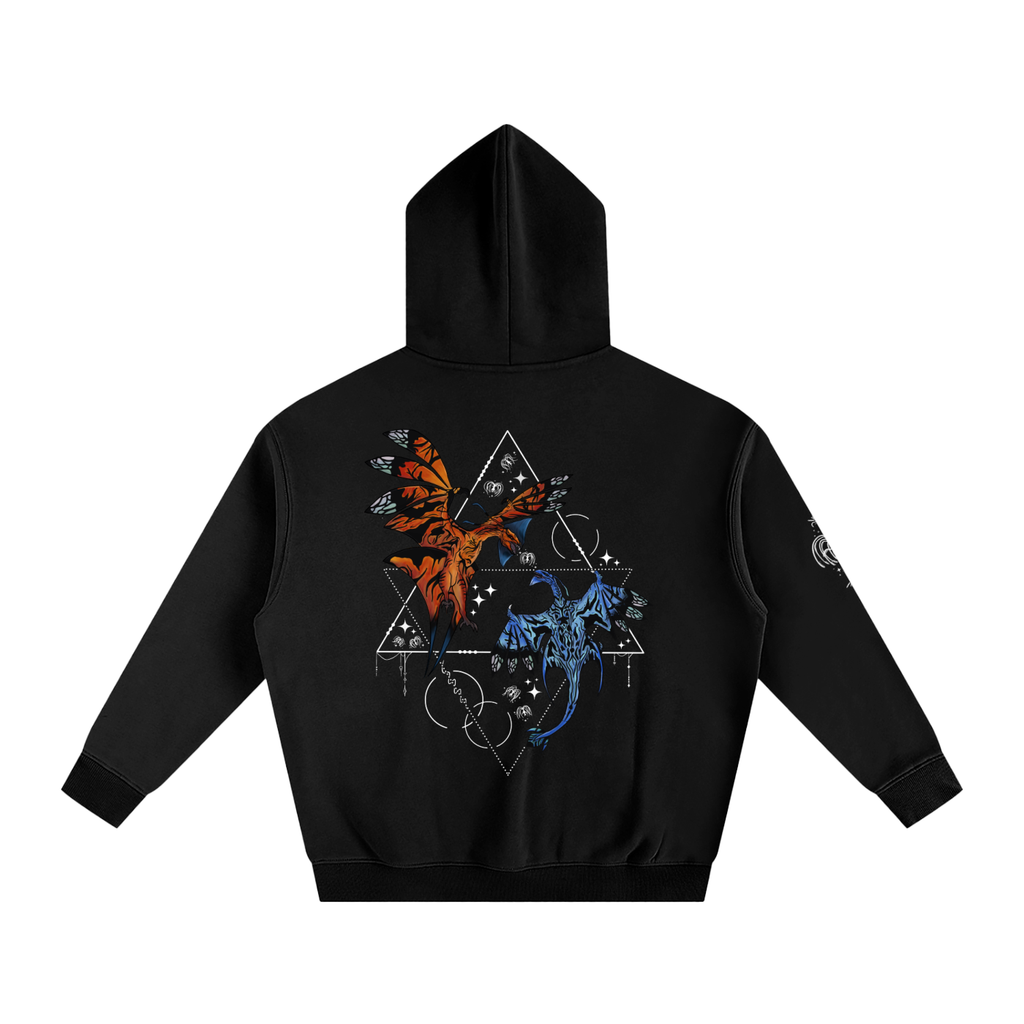 Wings Of The First Bond - Darker Colours ) Oversized Fleece Hoodie