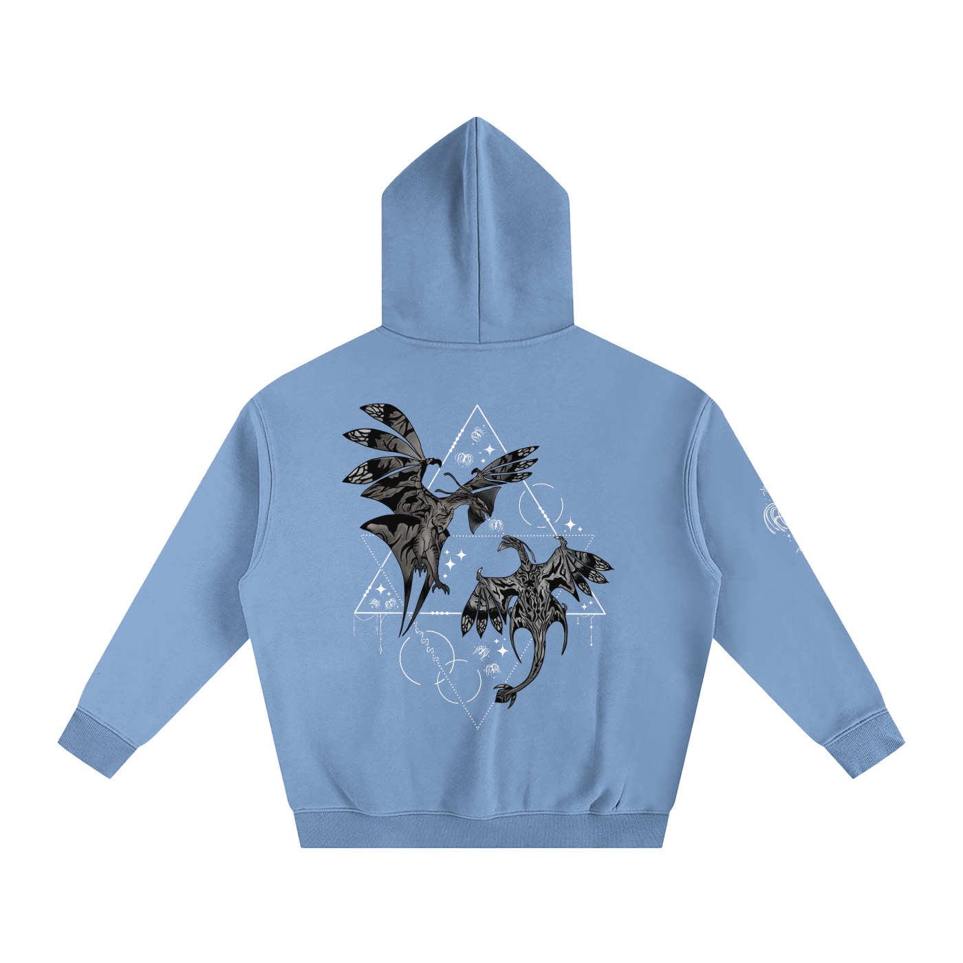Wings Of The First Bond (BLACK&WHITE) - Darker Colours ) Oversized Fleece Hoodie