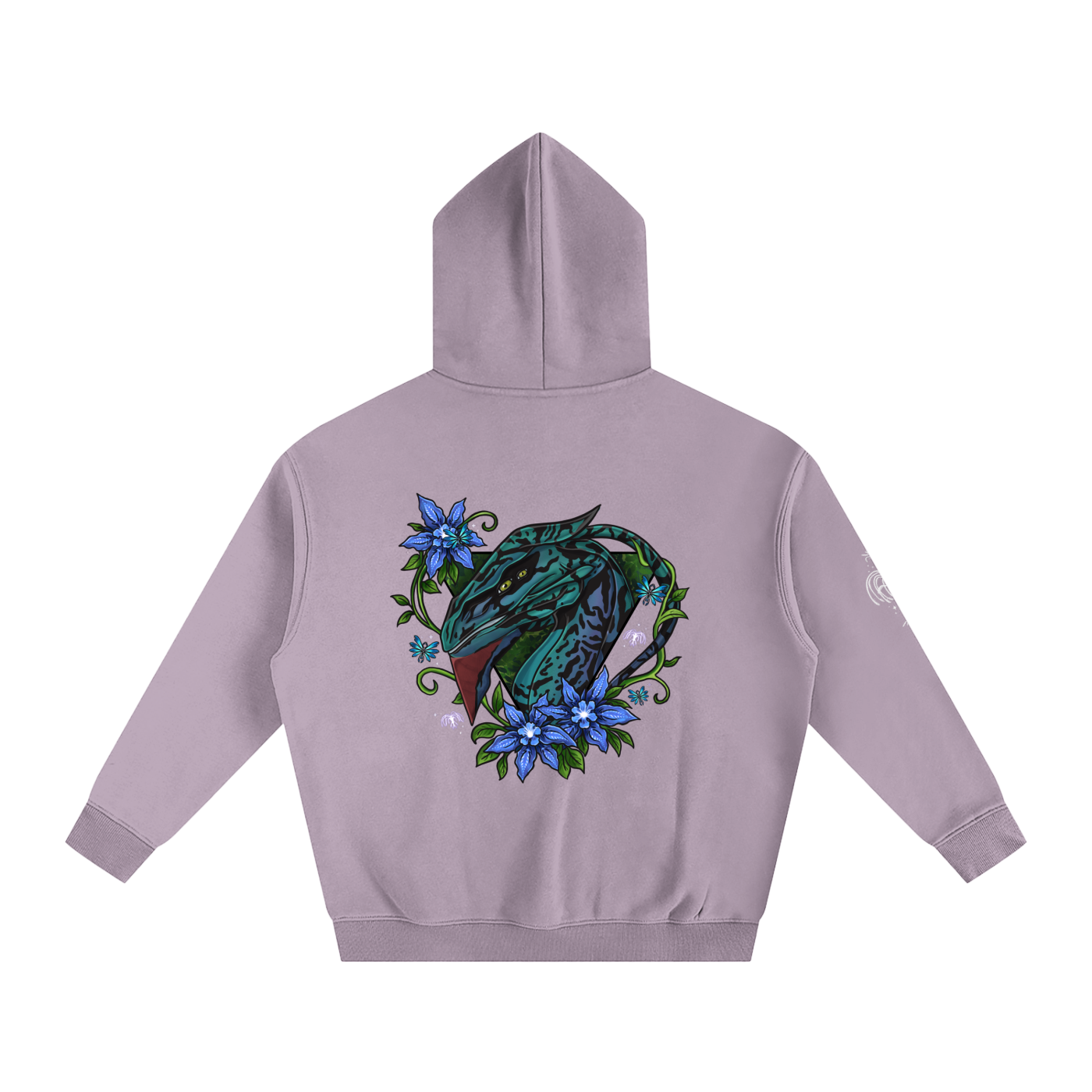 Spirit of the banshee - ( blue ) - oversized fleece hoodie