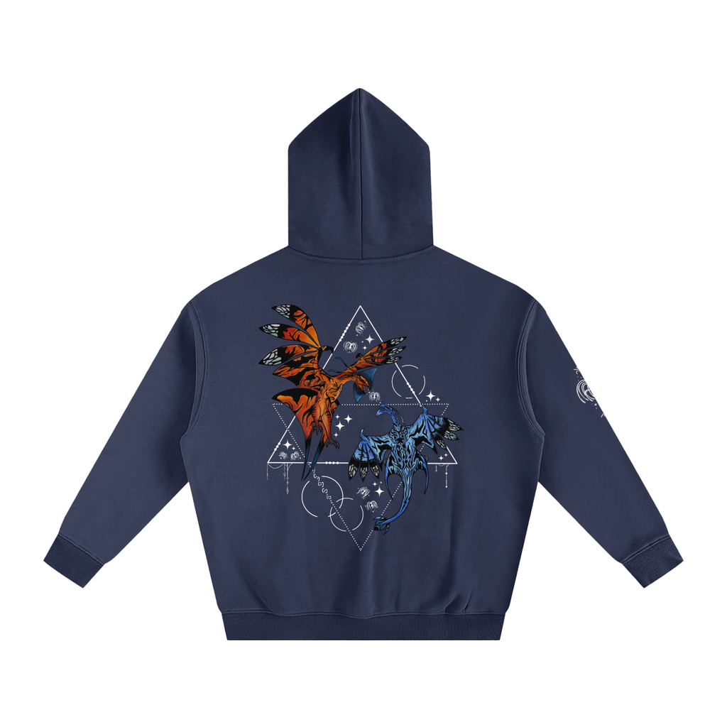 Wings Of The First Bond - Darker Colours ) Oversized Fleece Hoodie