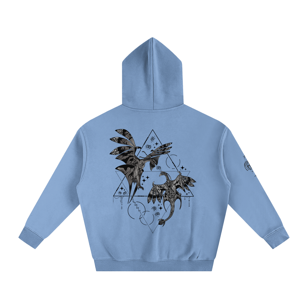 Wings Of The First Bond (BLACK&WHITE) - Lighter Colours ) Oversized Fleece Hoodie