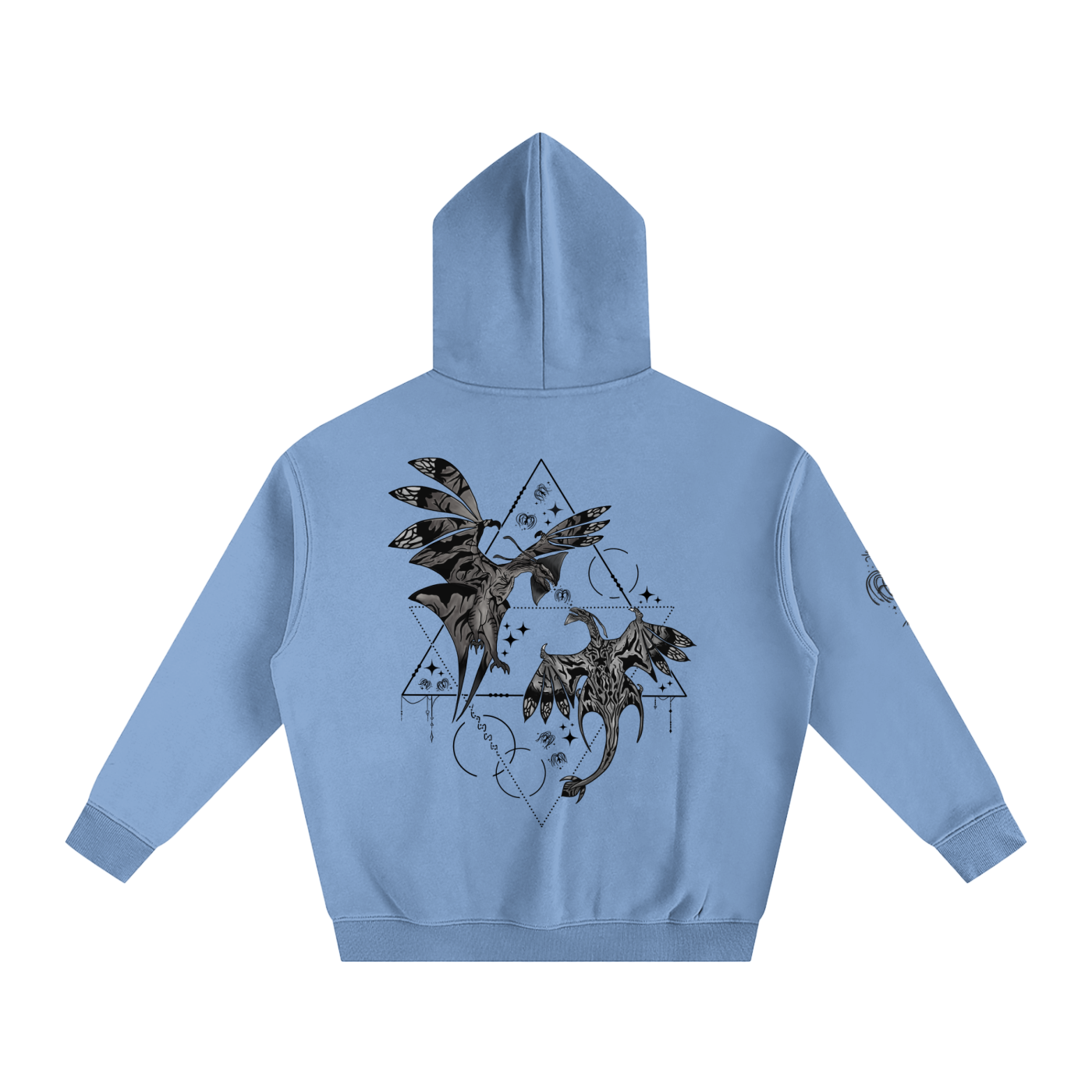 Wings Of The First Bond (BLACK&WHITE) - Lighter Colours ) Oversized Fleece Hoodie