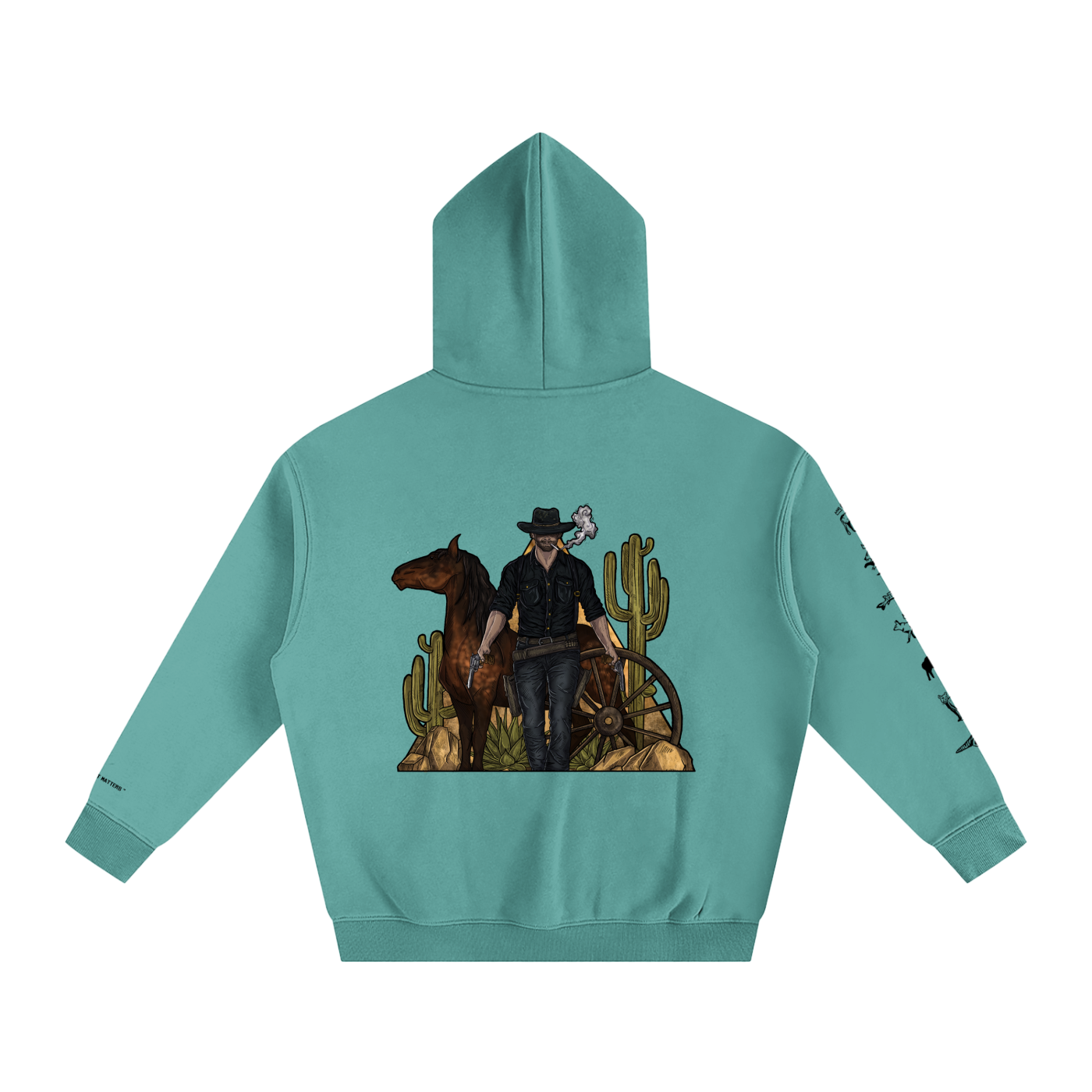 Forever Outlawed - coloured ( lighter ) Oversize Fleeced Hoodie