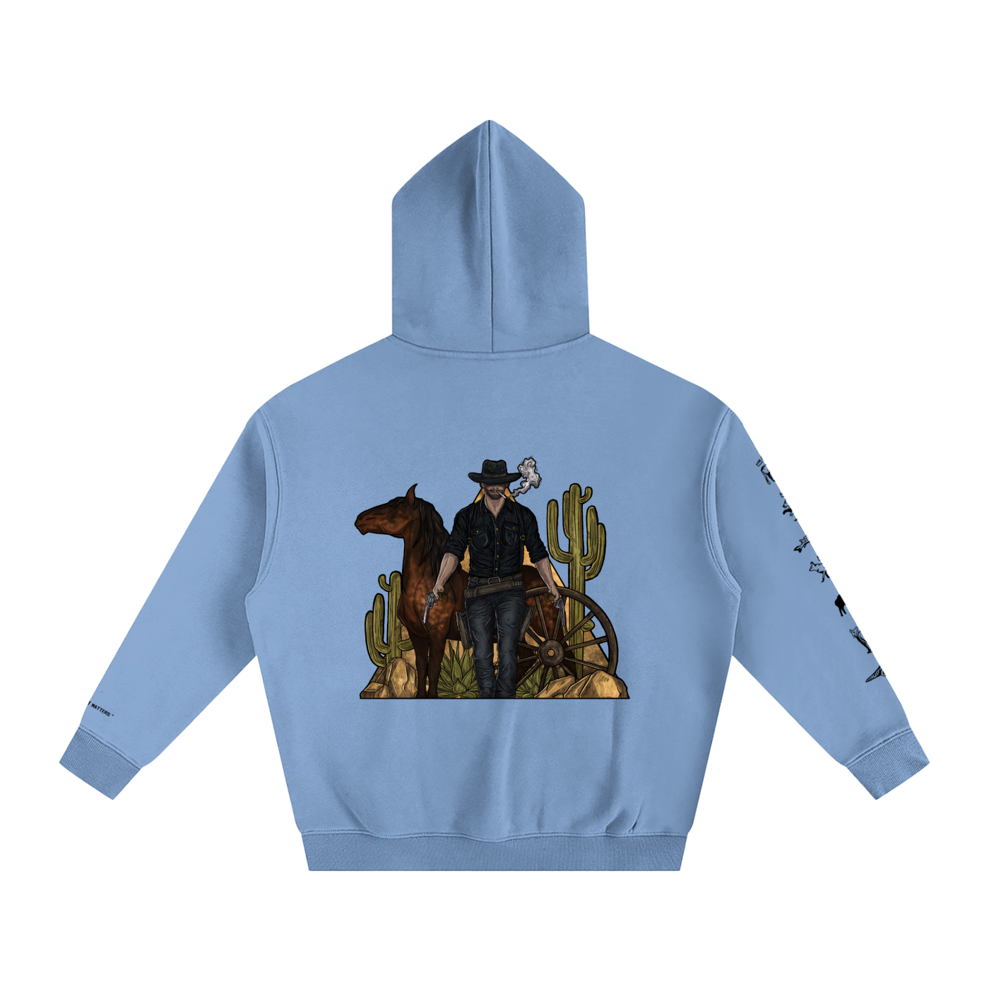 Forever Outlawed - coloured ( lighter ) Oversize Fleeced Hoodie