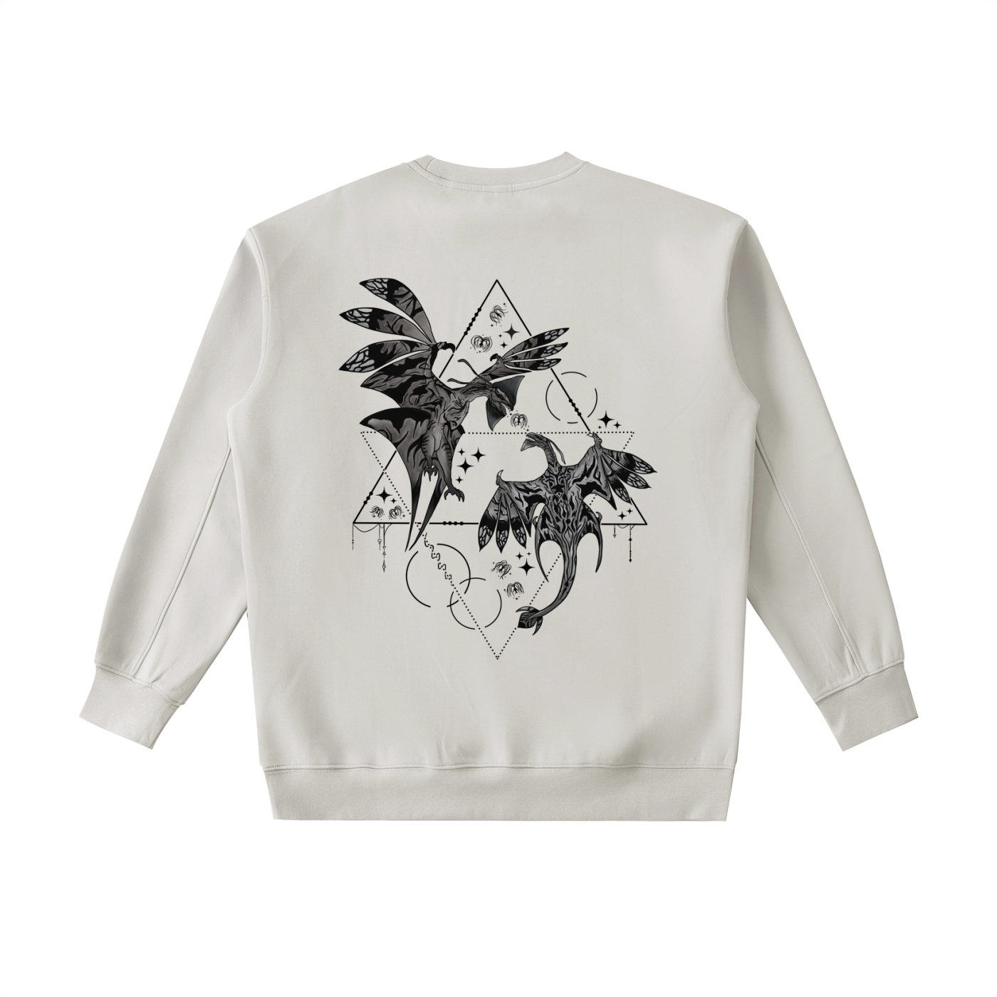 Wings of the first bond - ( darker design B&W ) Essential Heavyweight Crewneck Sweatshirt