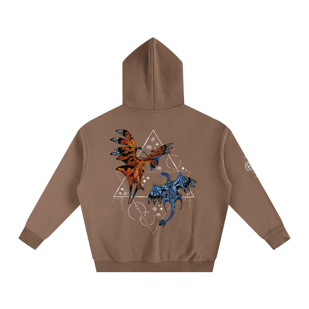 Wings Of The First Bond - Darker Colours ) Oversized Fleece Hoodie