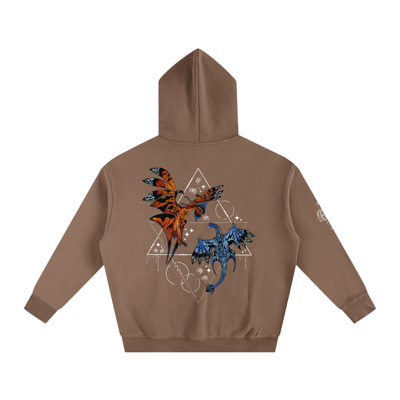 Wings Of The First Bond - Darker Colours ) Oversized Fleece Hoodie