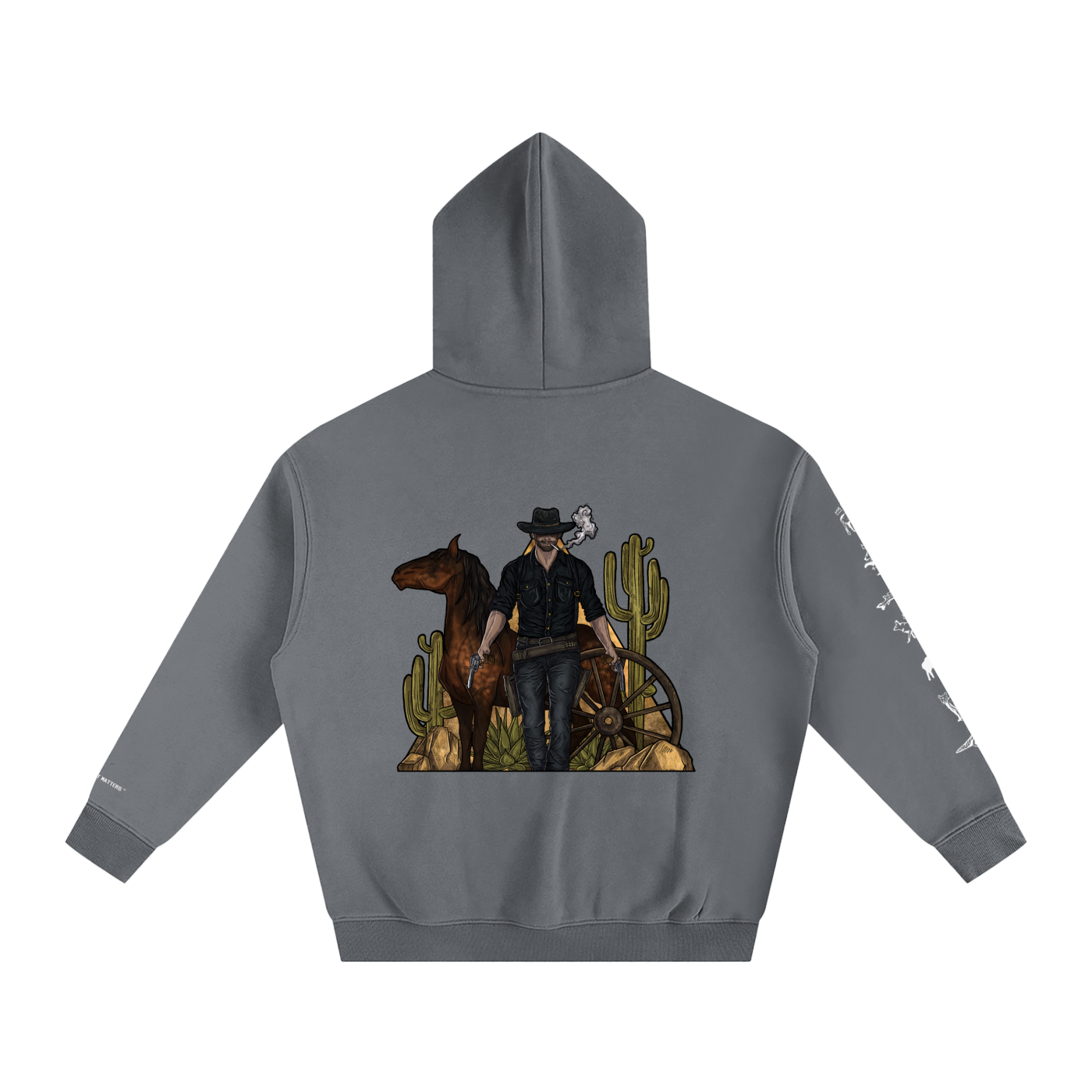 Forever Outlawed - coloured ( Darker ) Oversize Fleeced Hoodie