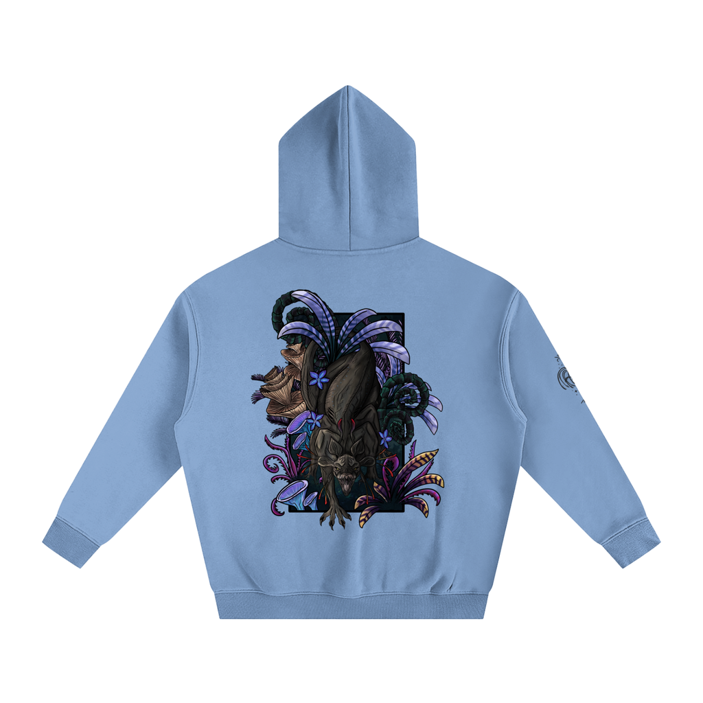 Echo Of The First Beast  - Lighter Colours ) Oversized Fleece Hoodie