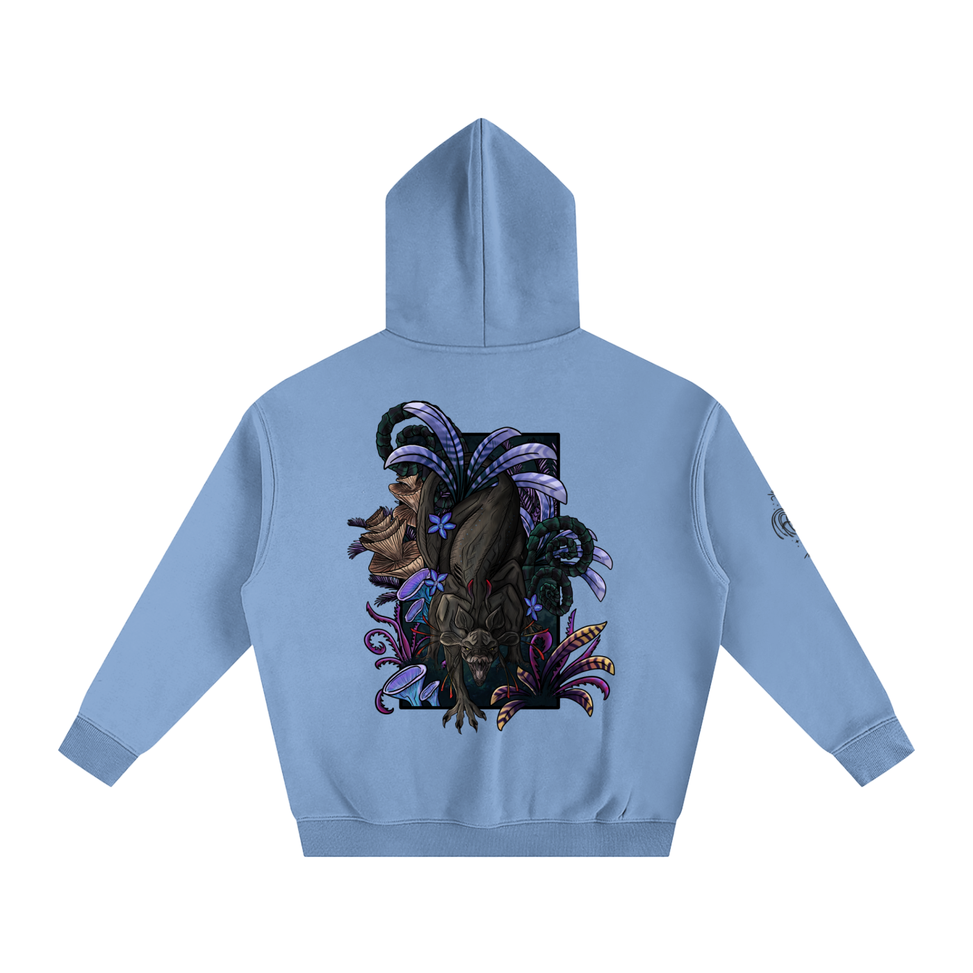 Echo Of The First Beast  - Lighter Colours ) Oversized Fleece Hoodie