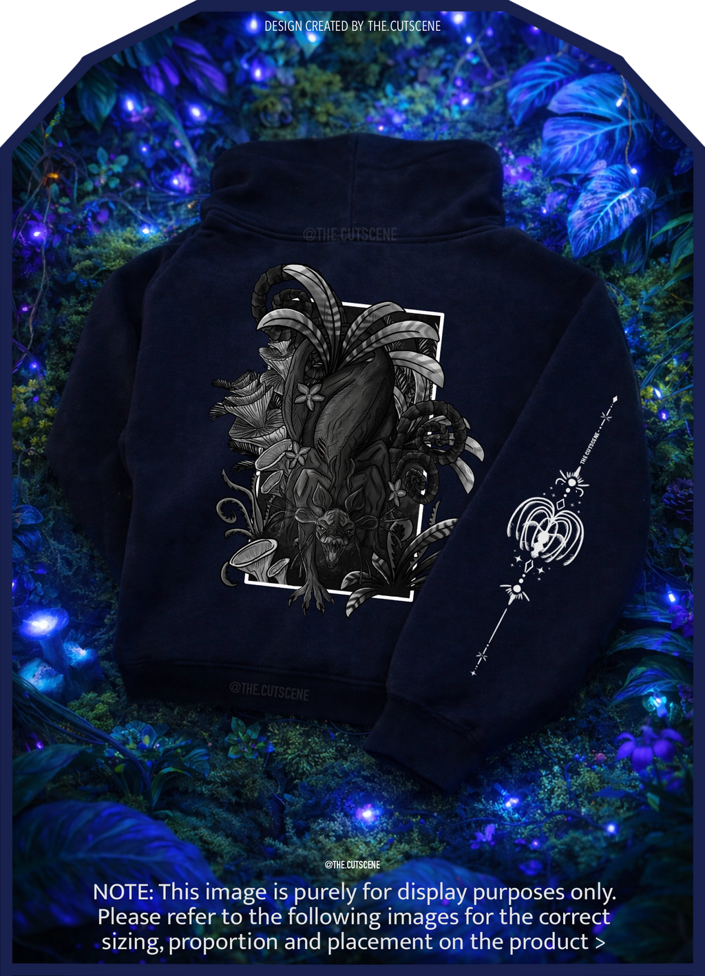 Echo Of The First Beast (BLACK&WHITE) - Darker Colours ) Oversized Fleece Hoodie