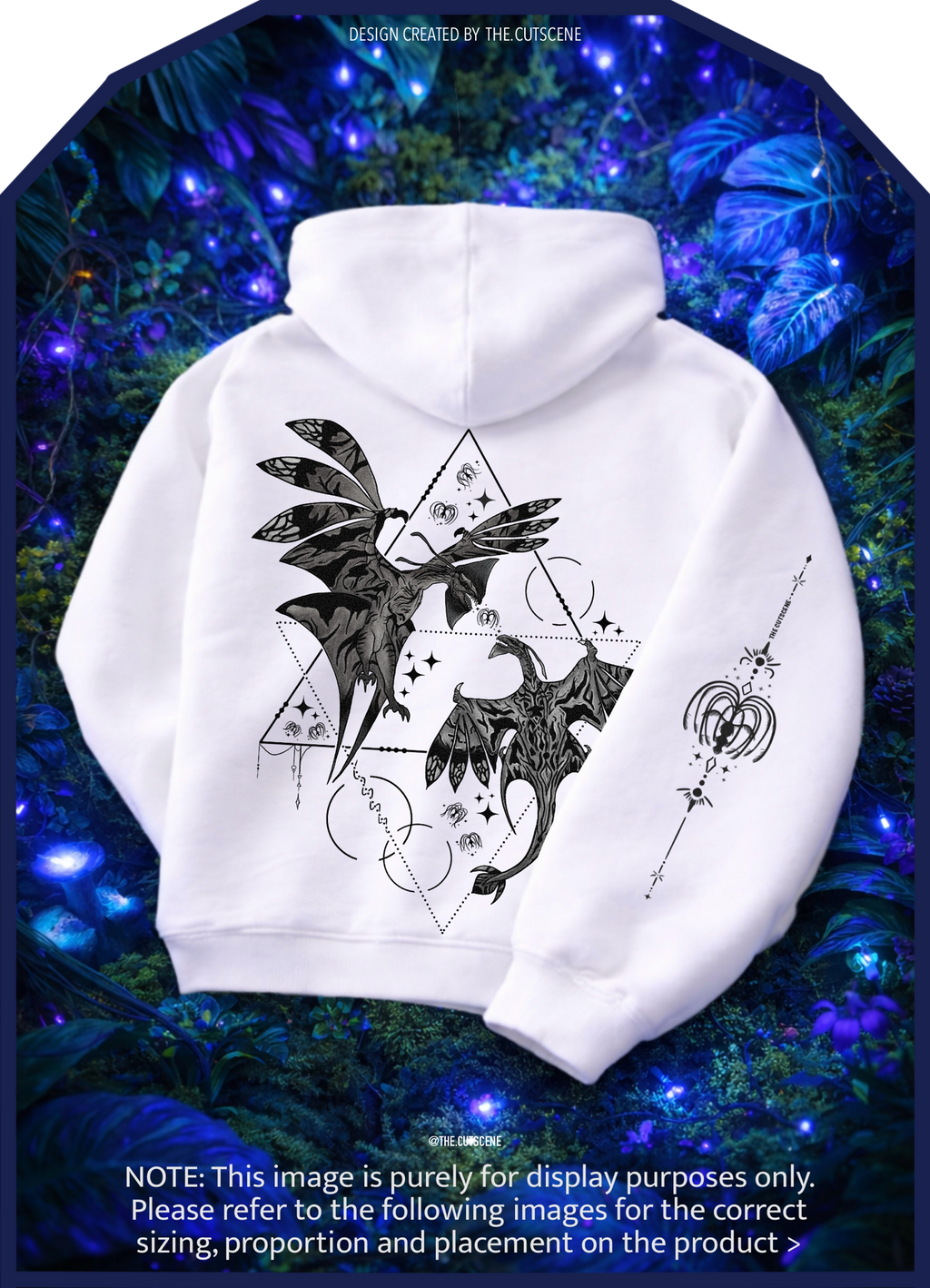 Wings Of The First Bond (BLACK&WHITE) - Lighter Colours ) Oversized Fleece Hoodie
