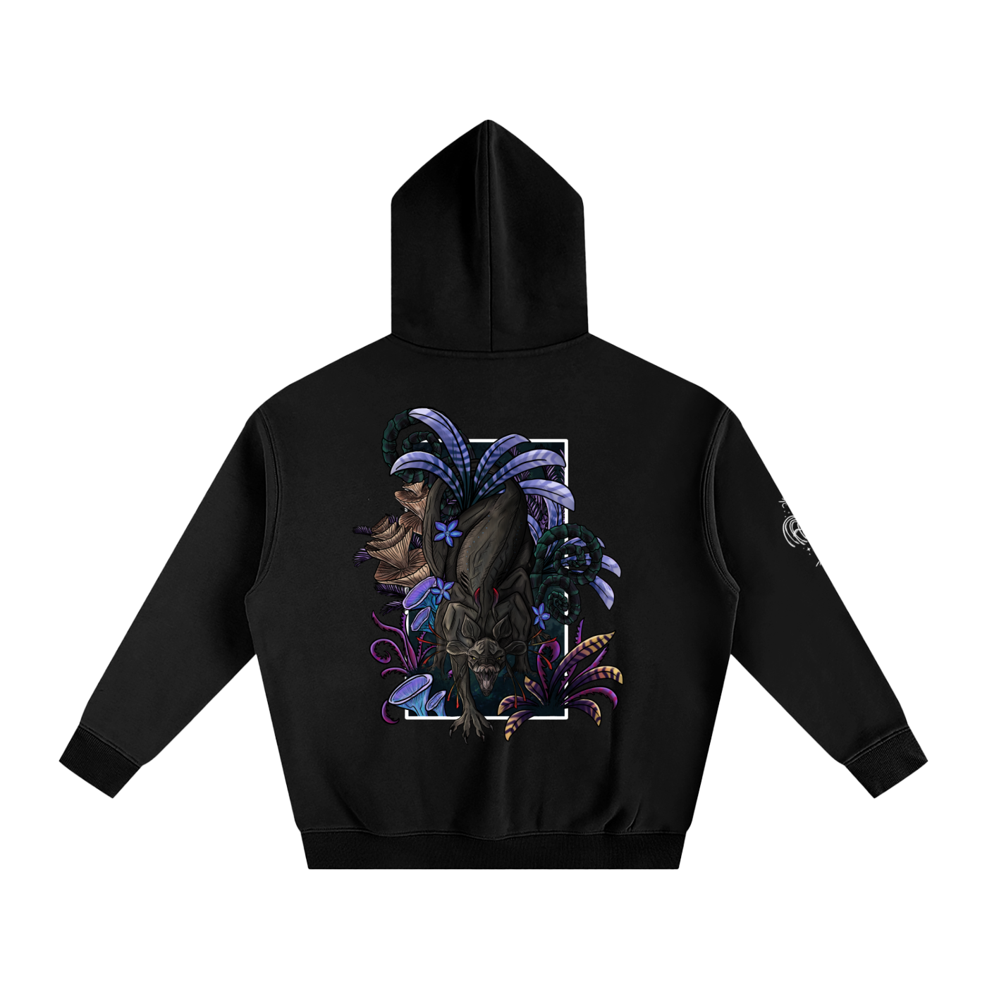 Echo Of The First Beast  - Darker Colours ) Oversized Fleece Hoodie