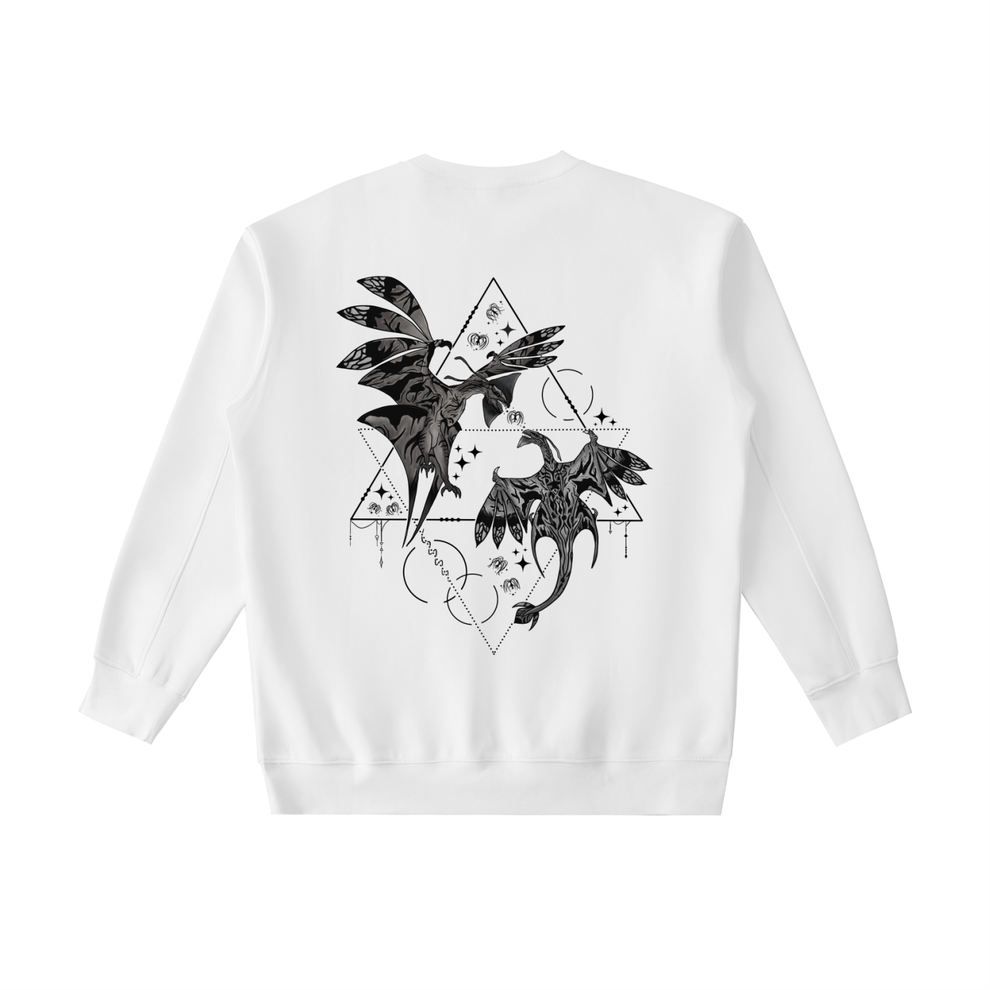 Wings of the first bond - ( darker design B&W ) Essential Heavyweight Crewneck Sweatshirt