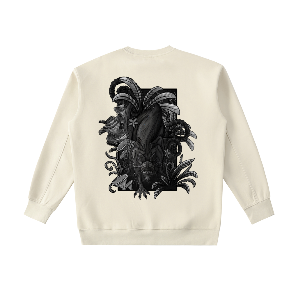 Echo of the first beast -( darker design B&W ) Essential Heavyweight Crewneck Sweatshirt