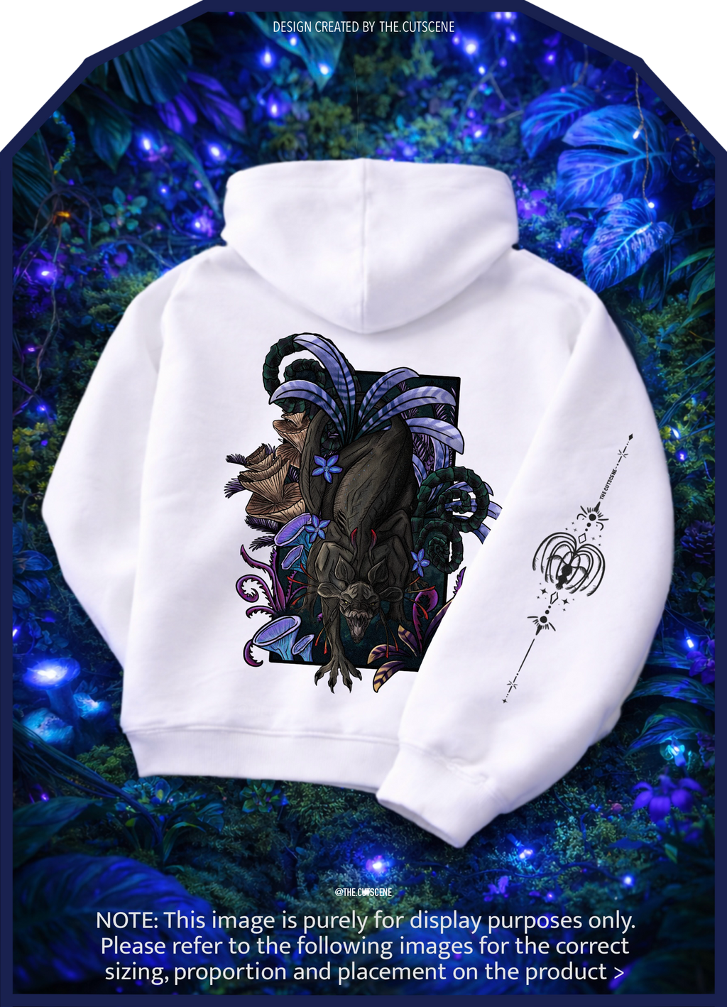 Echo Of The First Beast  - Lighter Colours ) Oversized Fleece Hoodie