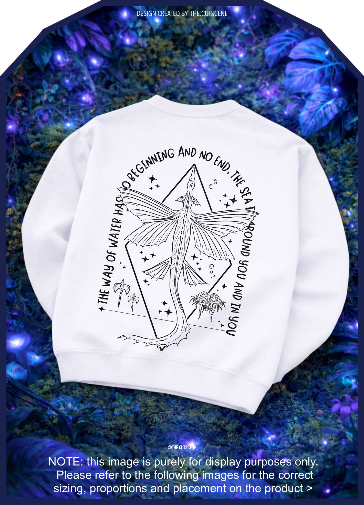 Ocean wings - ( darker Design )  Essential Heavyweight Crewneck Sweatshirt