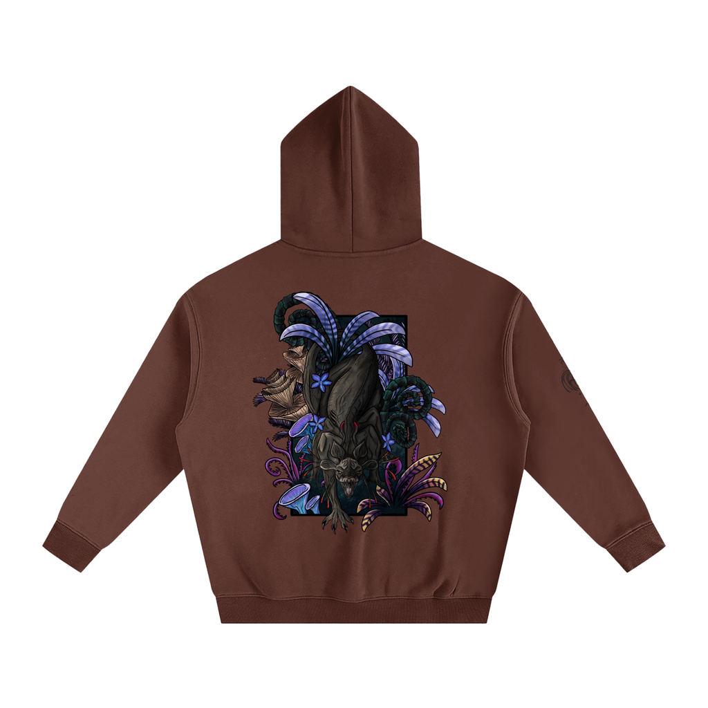 Echo Of The First Beast  - Lighter Colours ) Oversized Fleece Hoodie