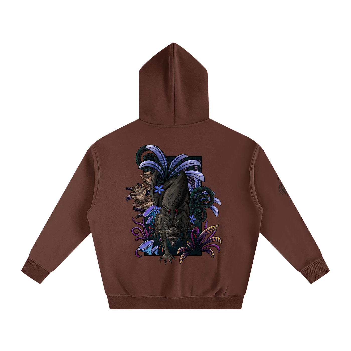 Echo Of The First Beast  - Lighter Colours ) Oversized Fleece Hoodie