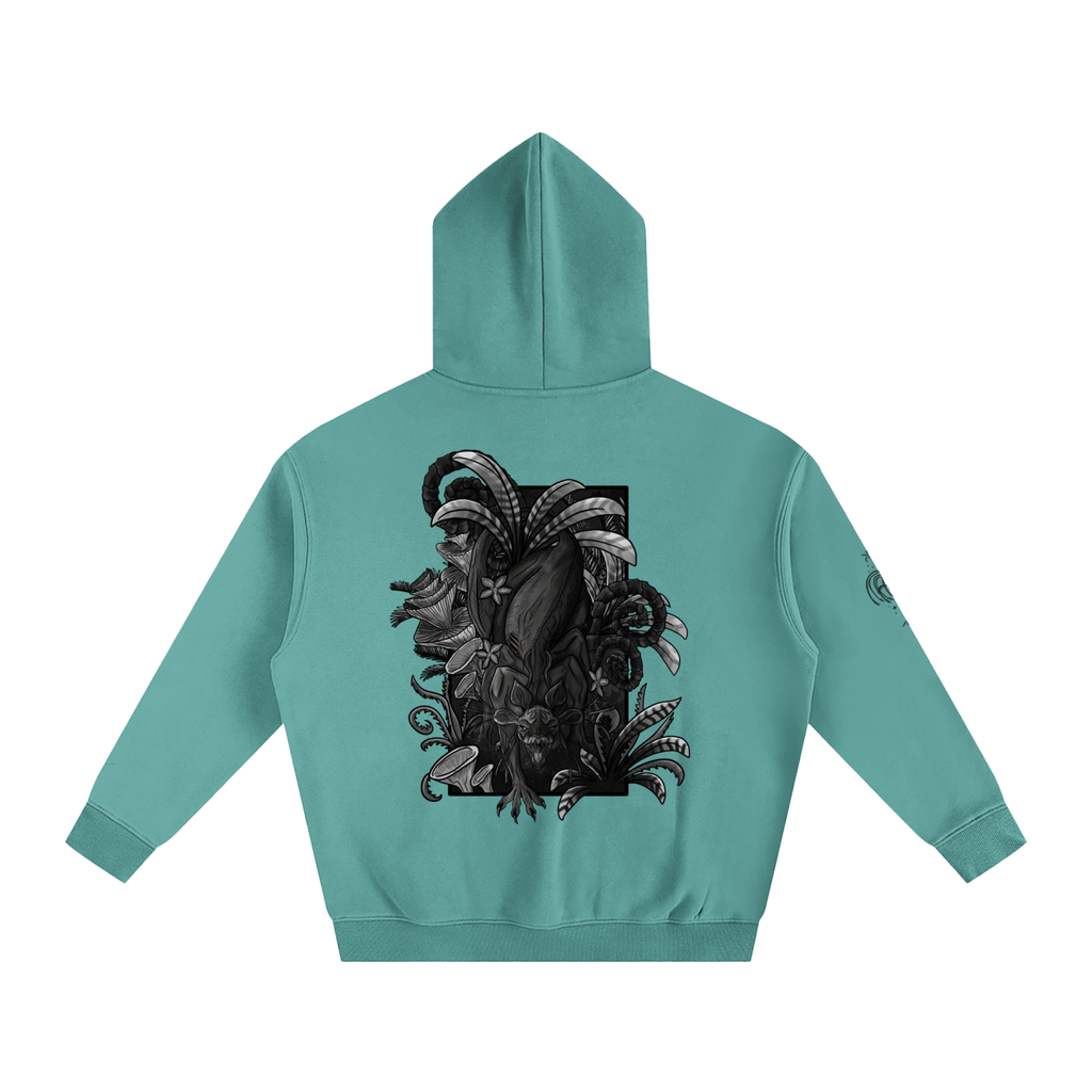 Echo Of The First Beast (BLACK&WHITE) - Lighter Colours ) Oversized Fleece Hoodie