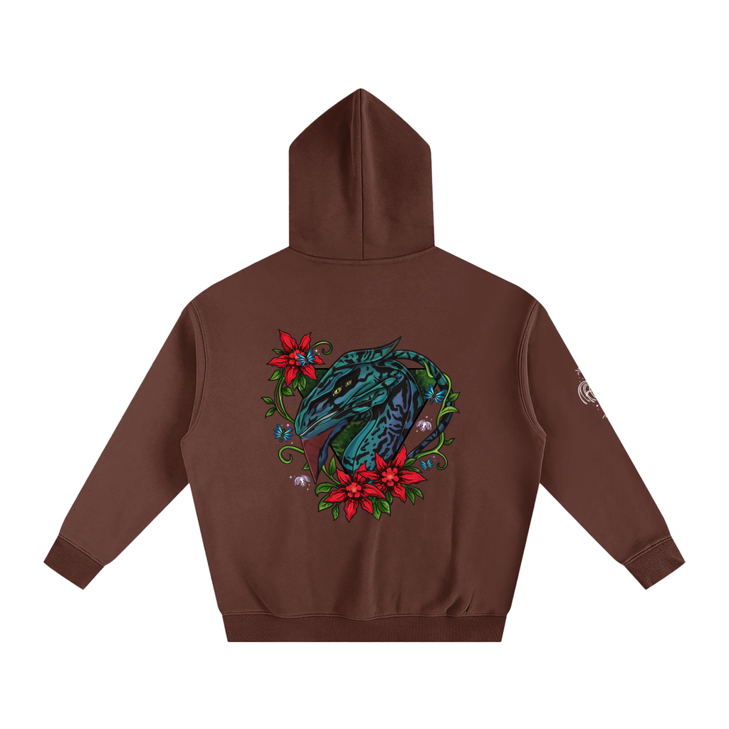 Spirit of the banshee - ( red ) - oversized fleece hoodie