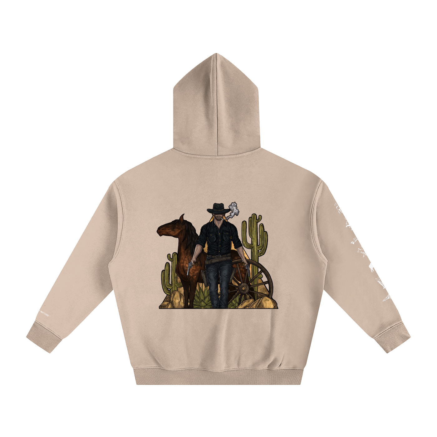 Forever Outlawed - coloured ( Darker ) Oversize Fleeced Hoodie
