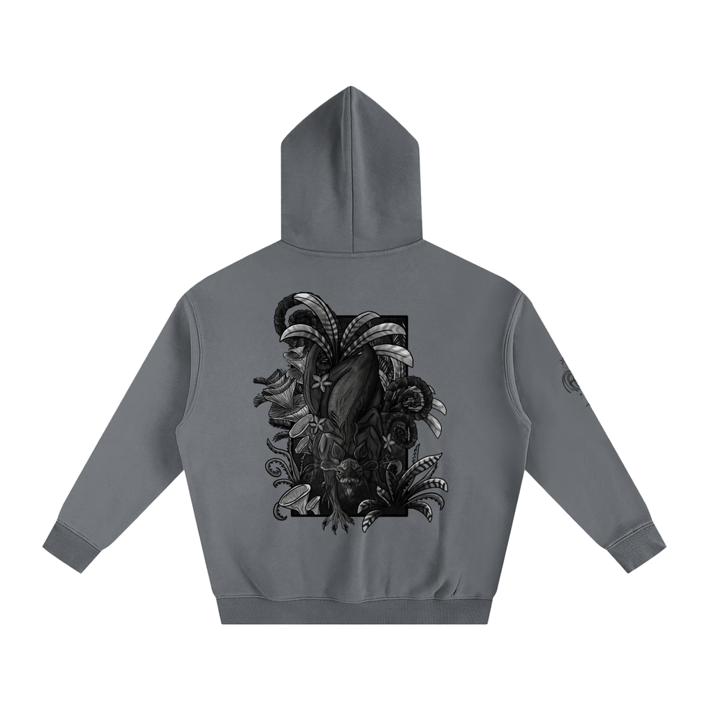 Echo Of The First Beast (BLACK&WHITE) - Lighter Colours ) Oversized Fleece Hoodie