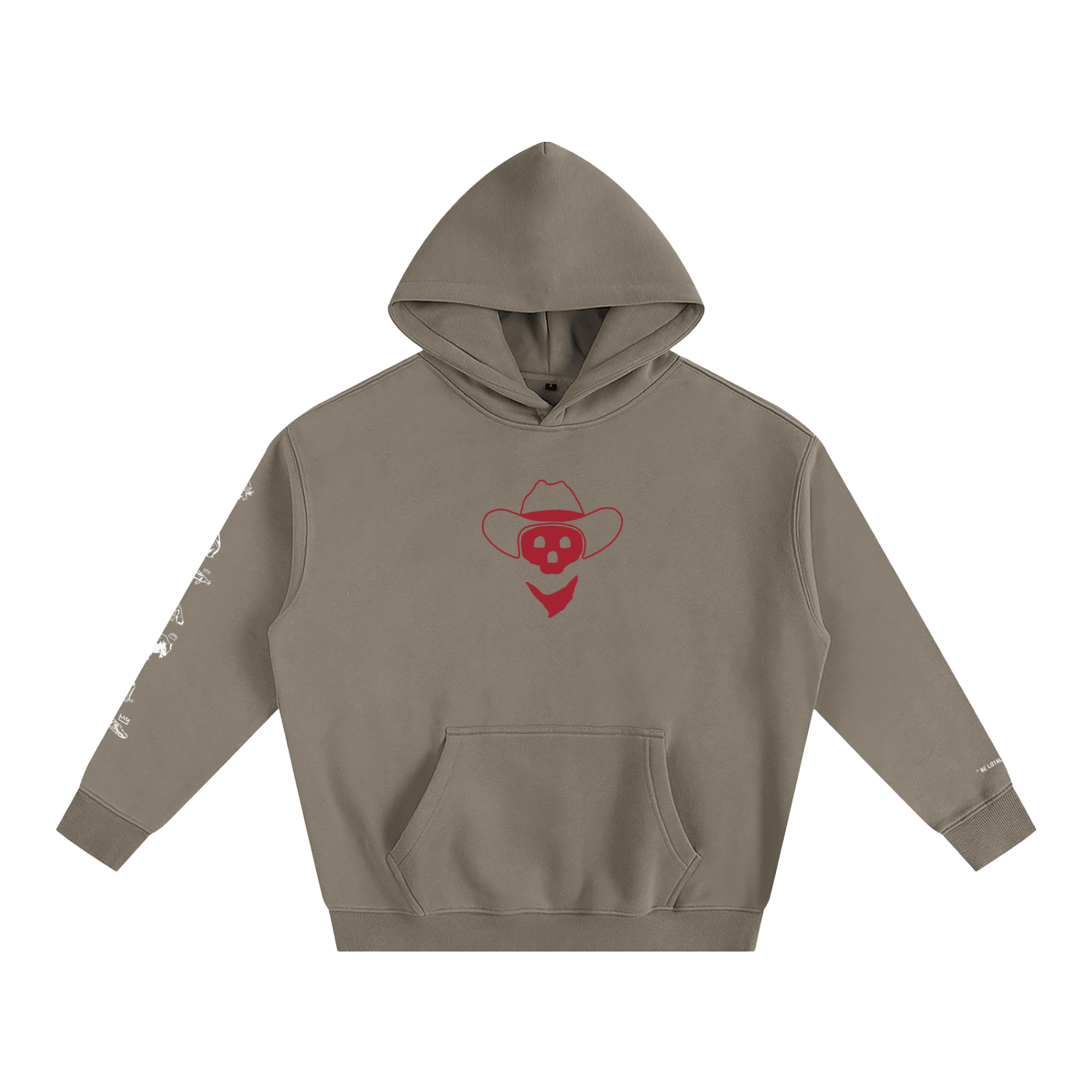 Forever Outlawed - B&W ( Darker ) Oversize Fleeced Hoodie