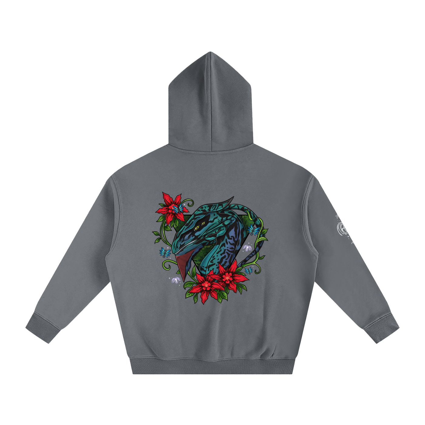 Spirit of the banshee - ( red ) - oversized fleece hoodie