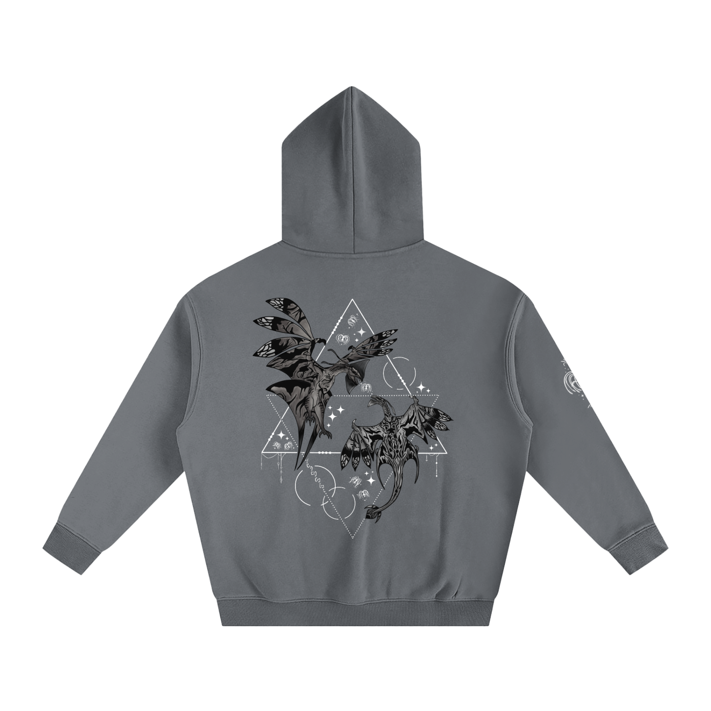 Wings Of The First Bond (BLACK&WHITE) - Darker Colours ) Oversized Fleece Hoodie