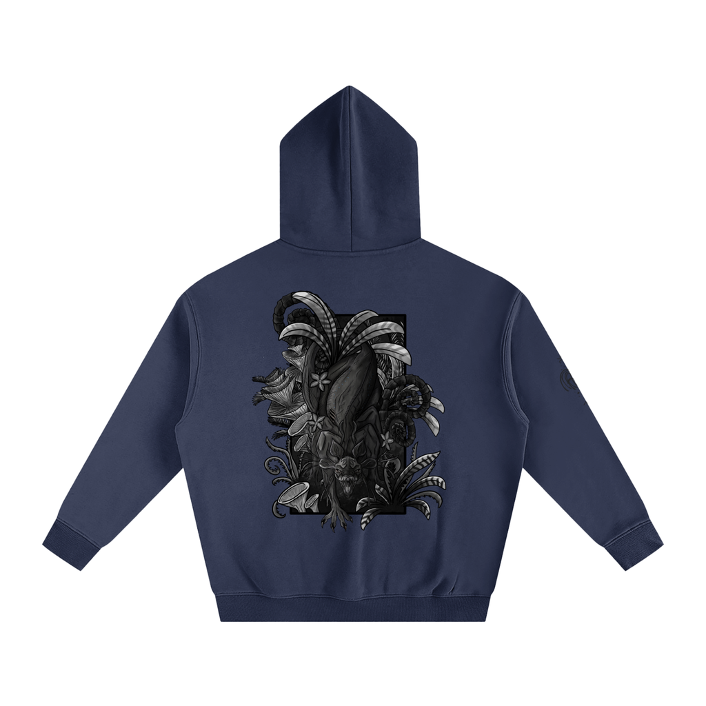 Echo Of The First Beast (BLACK&WHITE) - Lighter Colours ) Oversized Fleece Hoodie