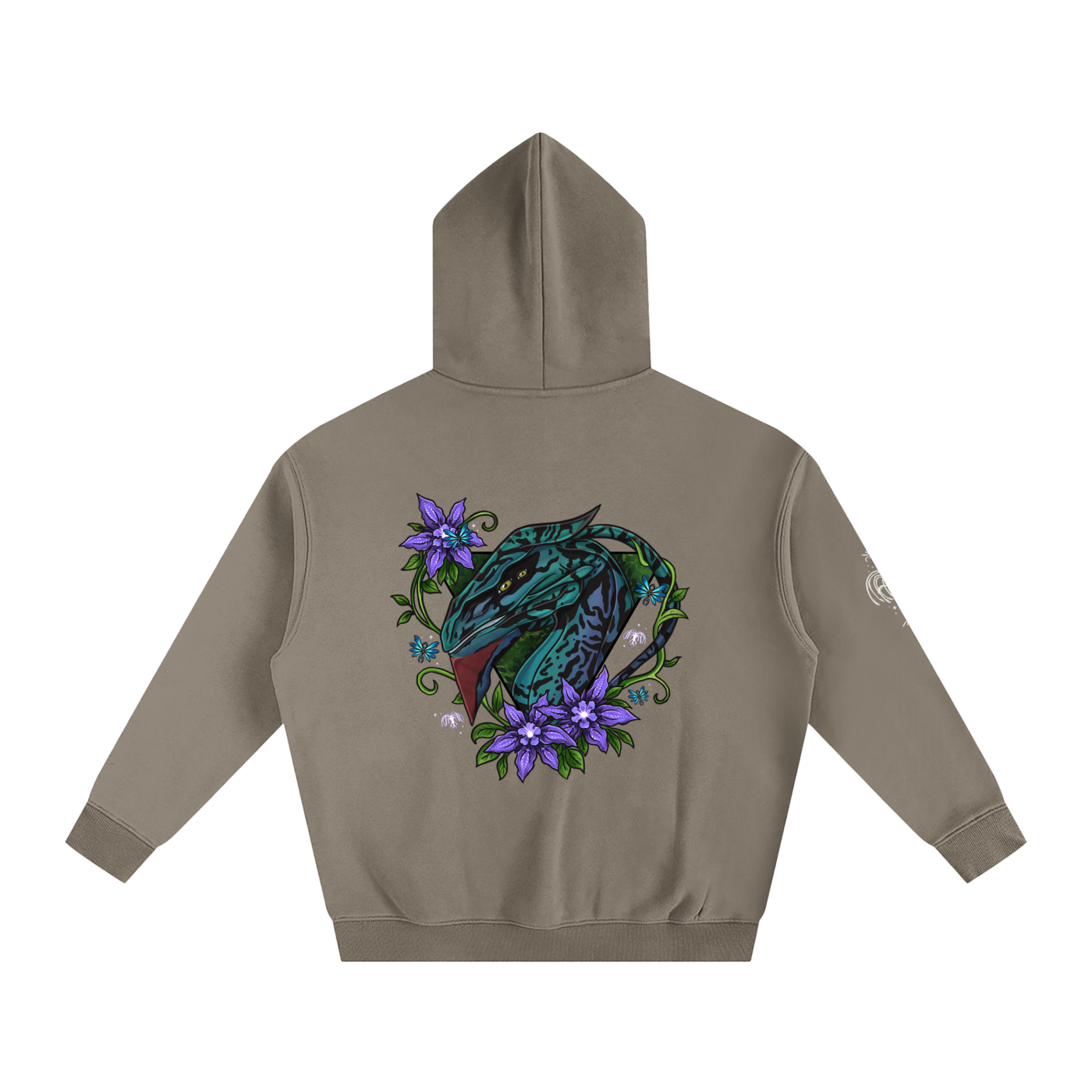 Spirit of the banshee - ( purple ) - oversized fleece hoodie