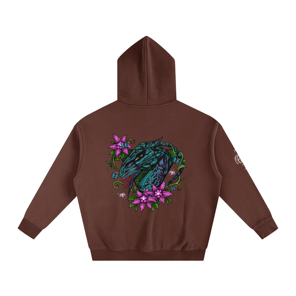 Spirit of the banshee - ( pink ) - oversized fleece hoodie