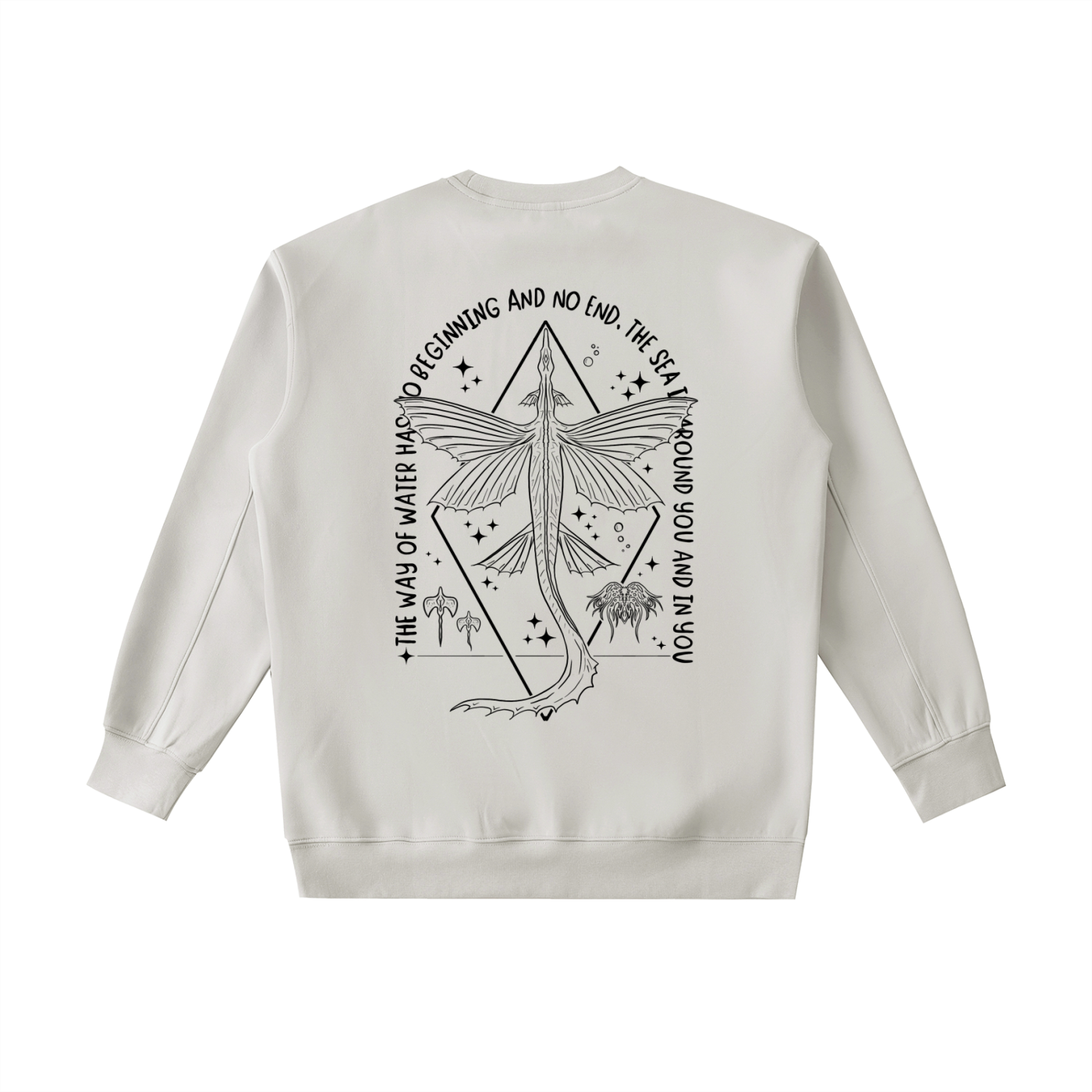 Ocean wings - ( darker Design )  Essential Heavyweight Crewneck Sweatshirt