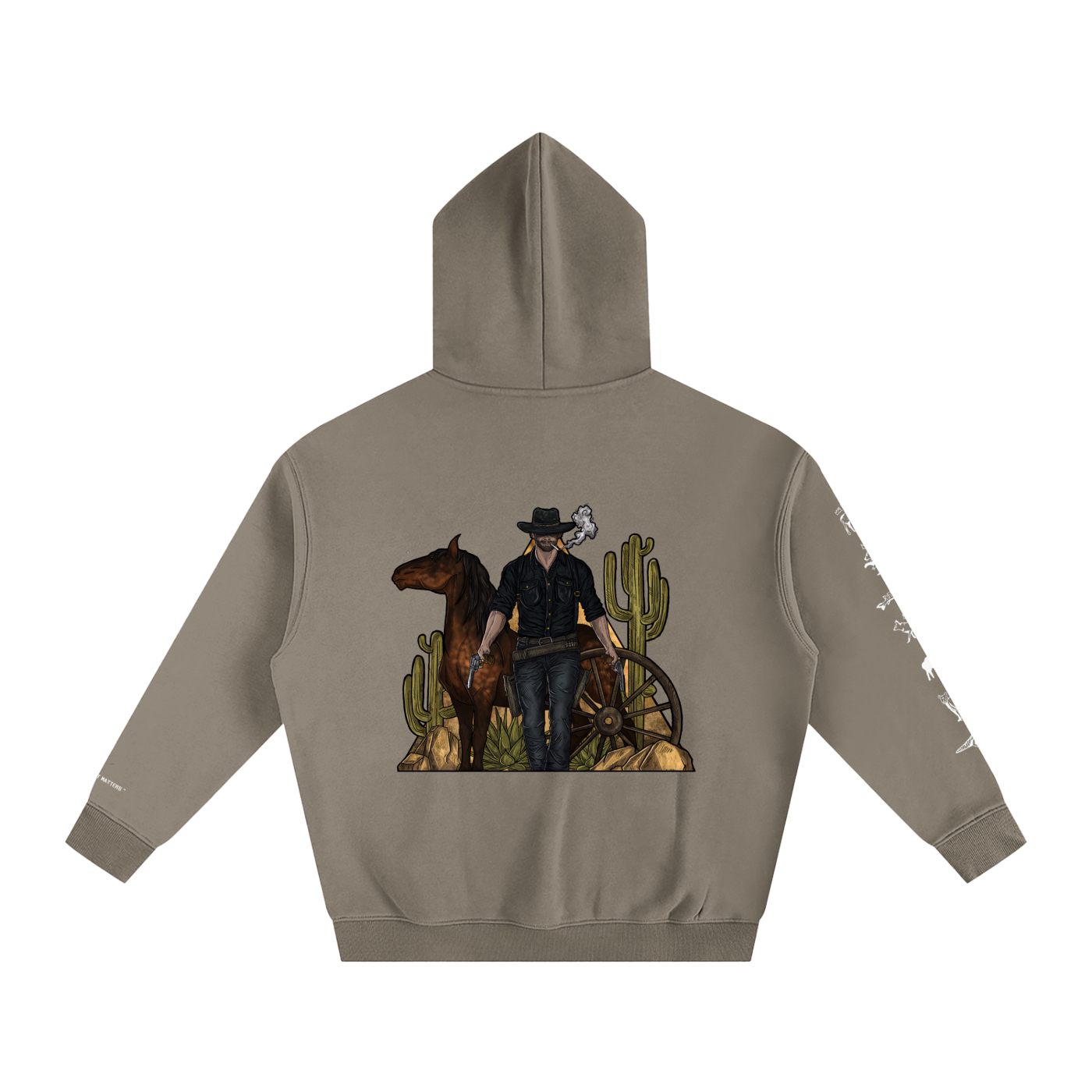 Forever Outlawed - coloured ( Darker ) Oversize Fleeced Hoodie