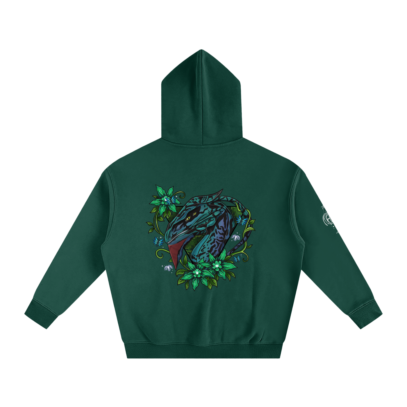 Spirit of the banshee - ( green ) - oversized fleece hoodie