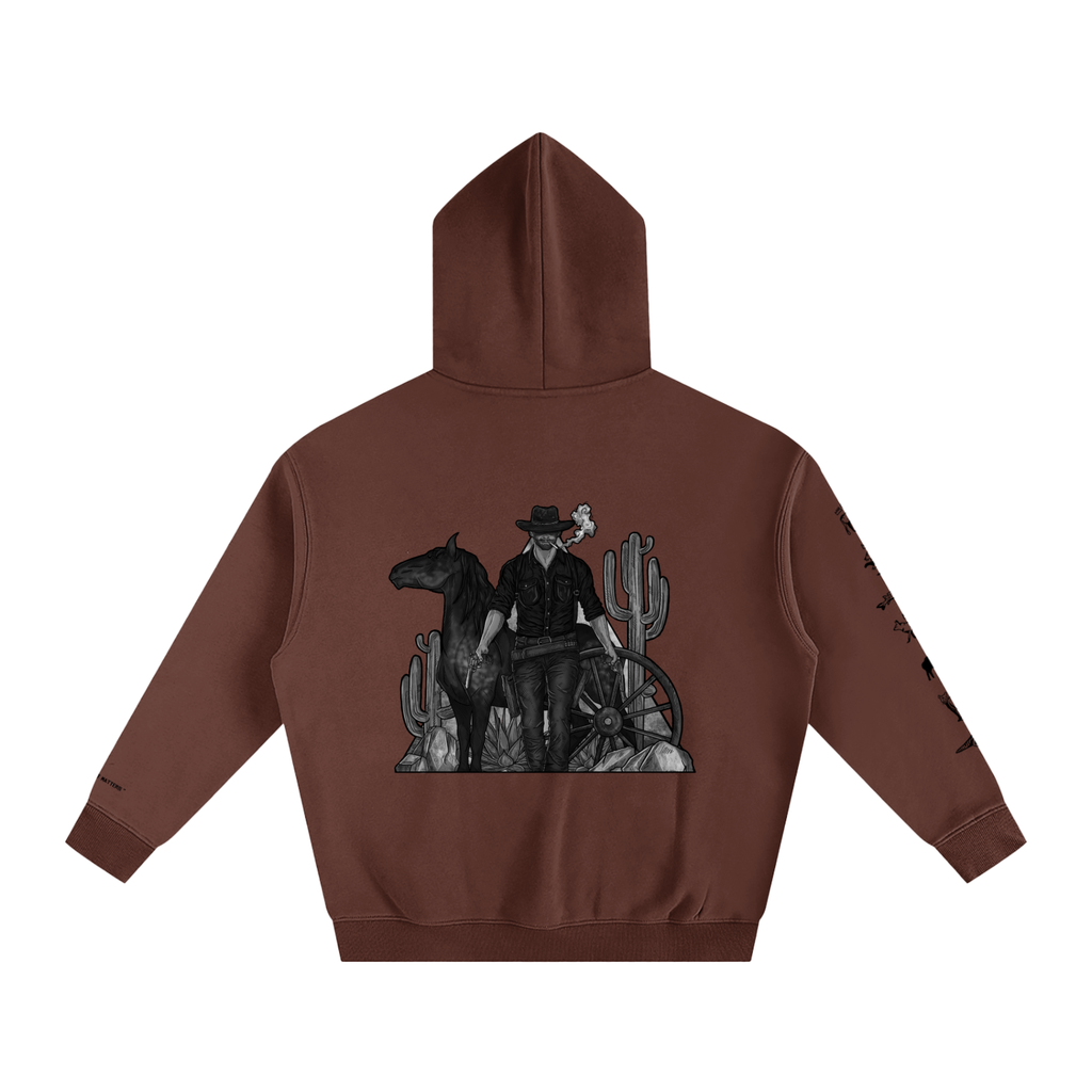 Forever Outlawed - B&W ( Lighter ) Oversize Fleeced Hoodie